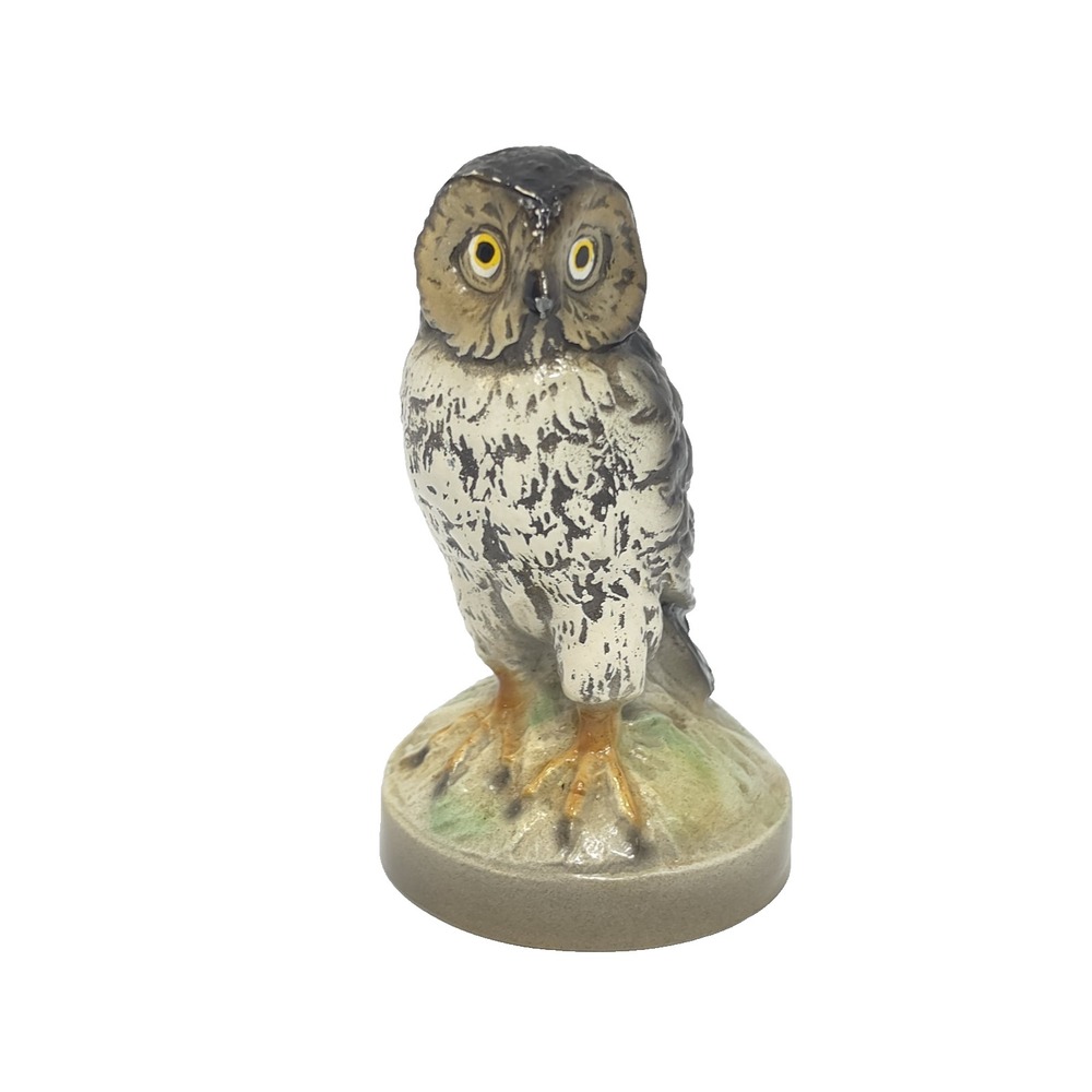 Vintage Scott Products Inc. Hand-Painted Owl Cast Metal Pocket Bottle Opener